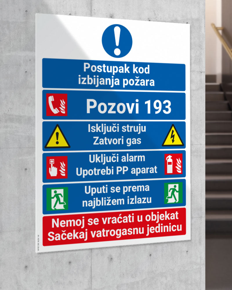 Postupak kod izbijanja požara 02