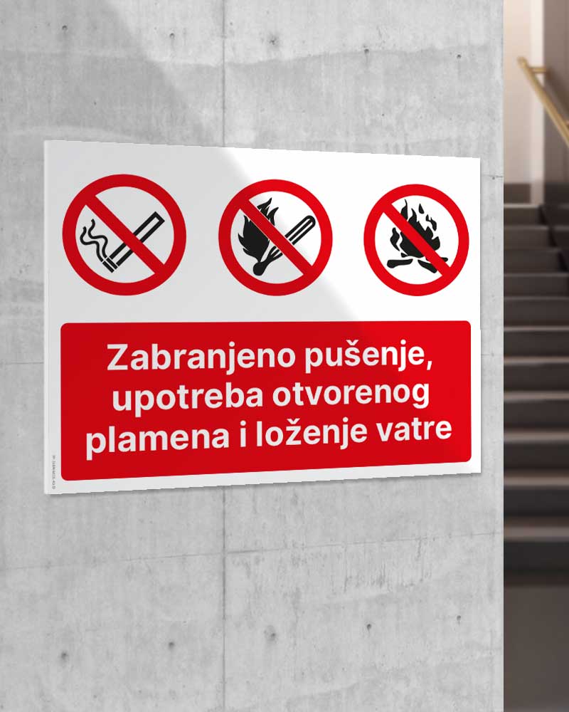 Zabranjeno pušenje, upotreba otvorenog plamena i vatre