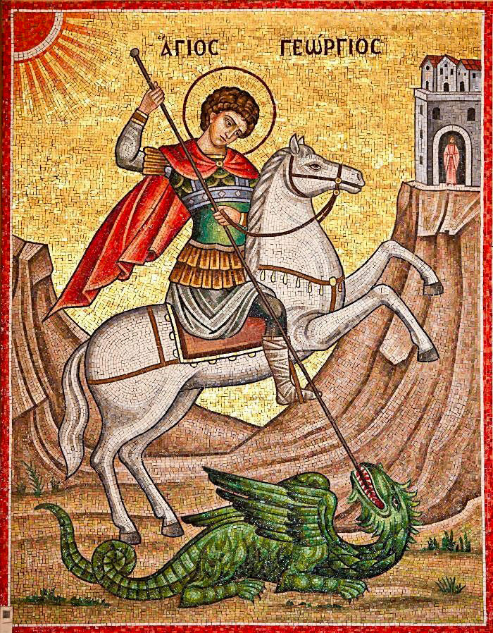 Sveti Georgije Pobedonosac Sveti Djordje poklon za slavu podmetac za case Djurdjevdan Djurdjic