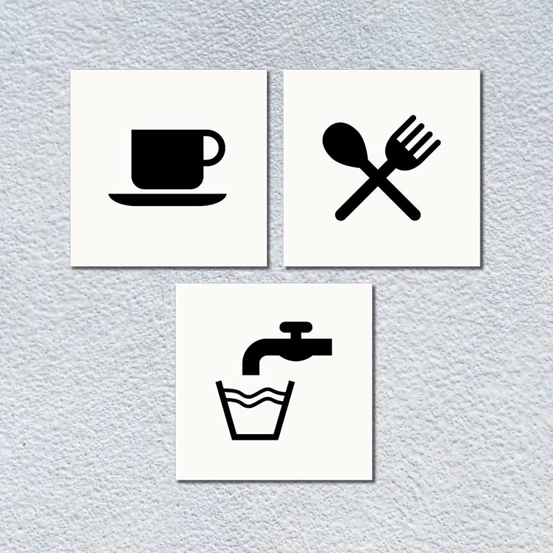 Stickershop - Kuhinja/Kafe — piktogram nalepnica ili tablica 15×15 cm