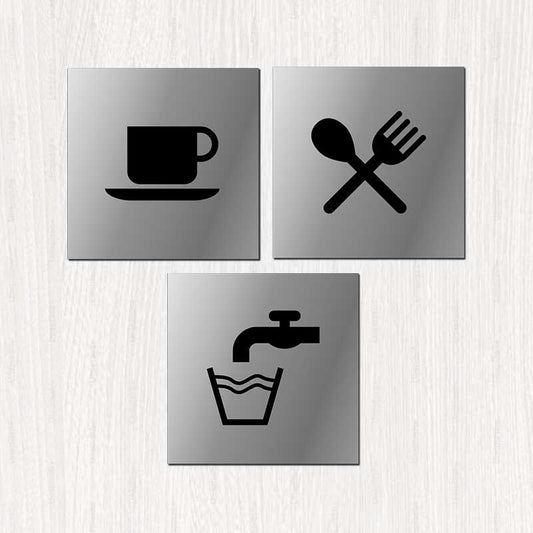 Stickershop - Kuhinja/Kafe — piktogram nalepnica ili tablica 15×15 cm