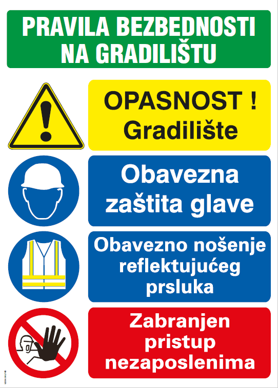 Stickershop - Pravila bezbednosti na gradilištu 50x70cm