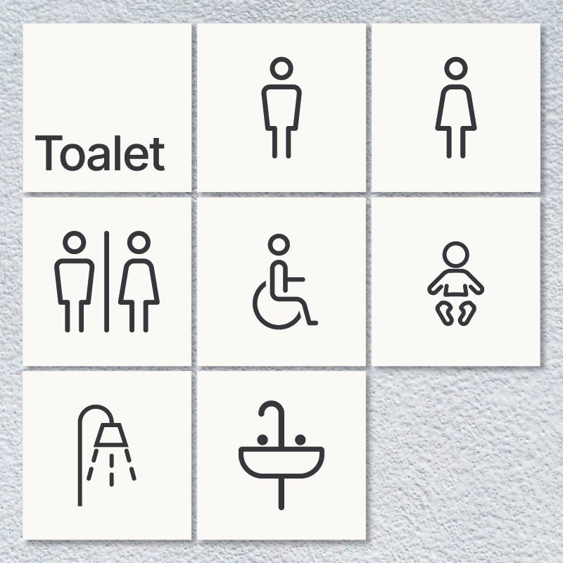 Stickershop - Toalet — piktogram nalepnica ili tablica 15×15 cm