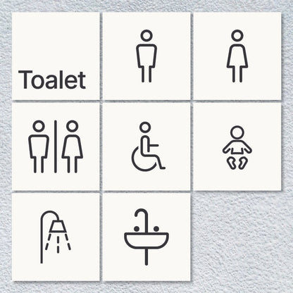 Stickershop - Toalet — piktogram nalepnica ili tablica 15×15 cm