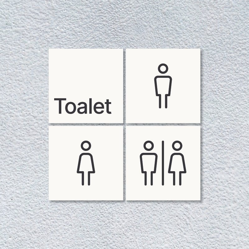 Stickershop - Toalet — piktogram nalepnica ili tablica 15×15 cm