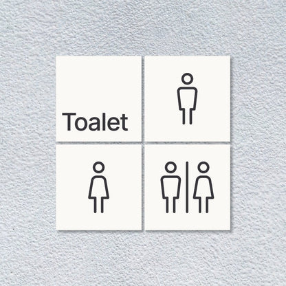 Stickershop - Toalet — piktogram nalepnica ili tablica 15×15 cm