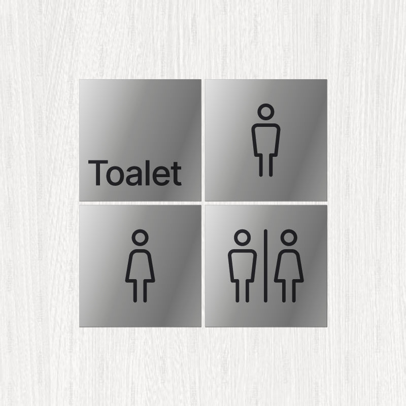 Stickershop - Toalet — piktogram nalepnica ili tablica 15×15 cm