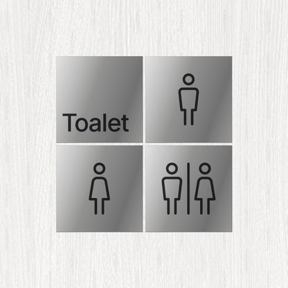 Stickershop - Toalet — piktogram nalepnica ili tablica 15×15 cm