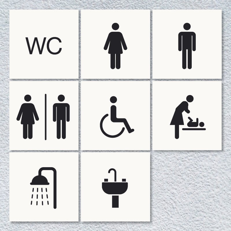 Stickershop - Toalet — piktogram nalepnica ili tablica 15×15 cm
