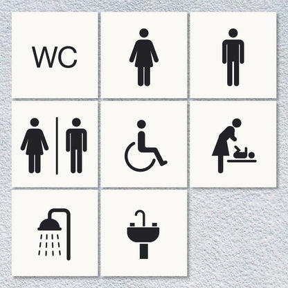 Stickershop - Toalet — piktogram nalepnica ili tablica 15×15 cm