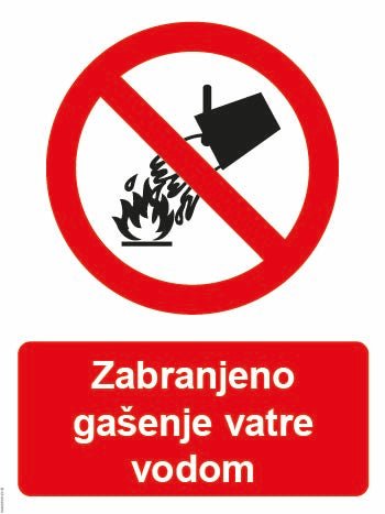 Stickershop – Zabranjeno gašenje vatre vodom