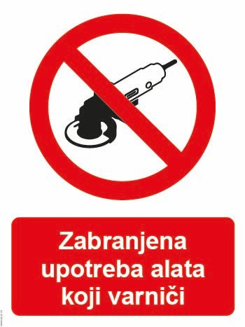 Stickershop – Zabranjena upotreba alata koji varniči