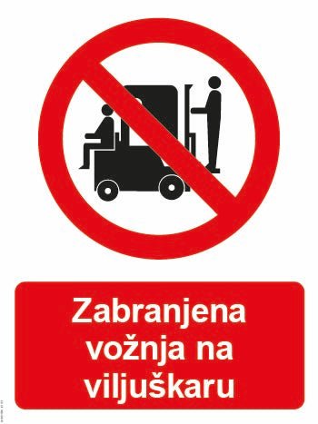 Stickershop – Zabranjena vožnja na viljuškaru