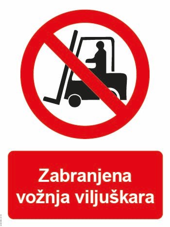 Stickershop – Zabranjena vožnja viljuškara