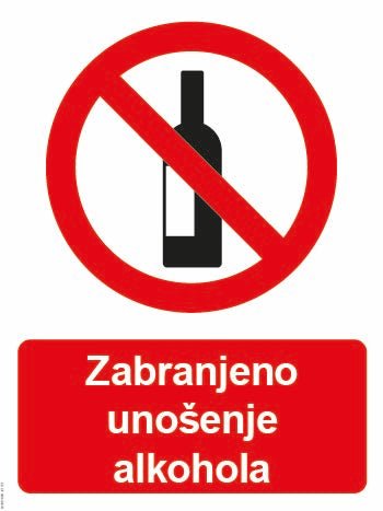 Stickershop – Zabranjeno unošenje alkohola