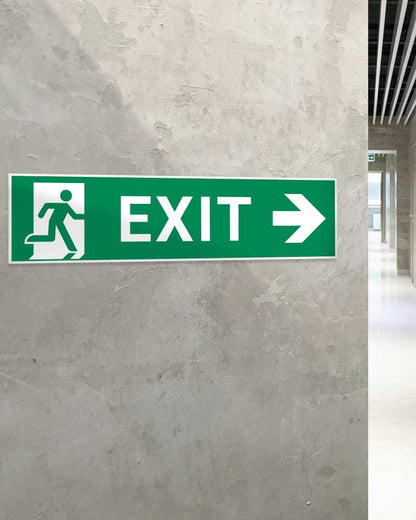Stickershop - EXIT – natpis sa piktogramom i strelicom 60x15