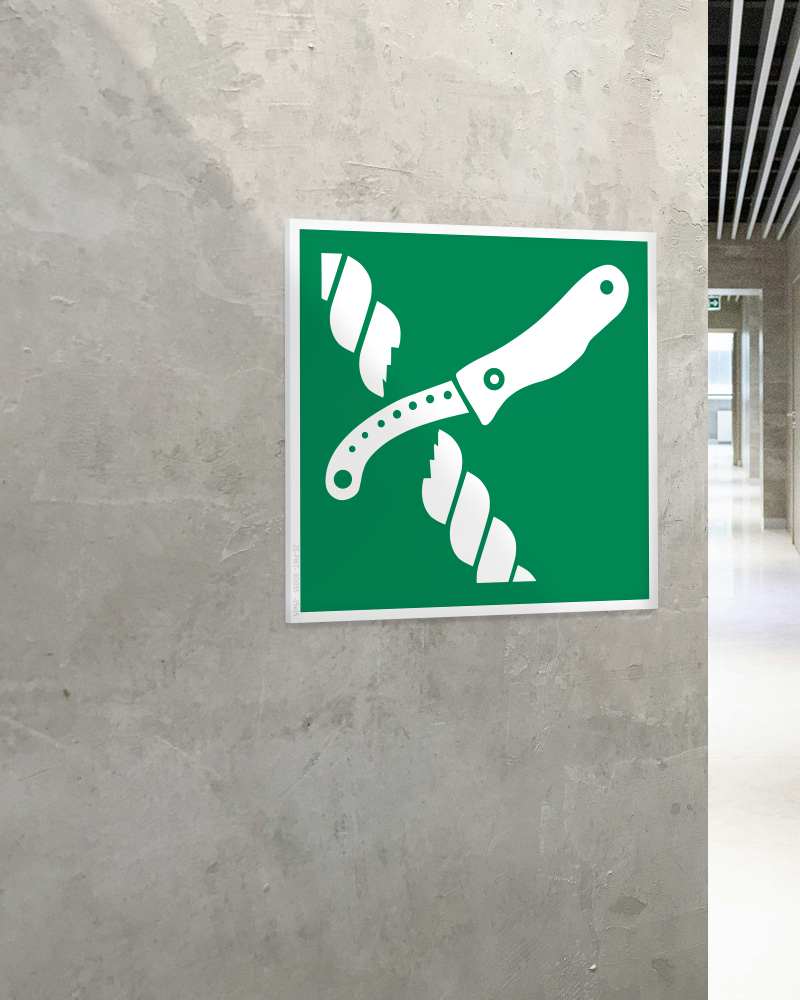 Stickershop - Nož za splav za spasavanje – ISO E035
