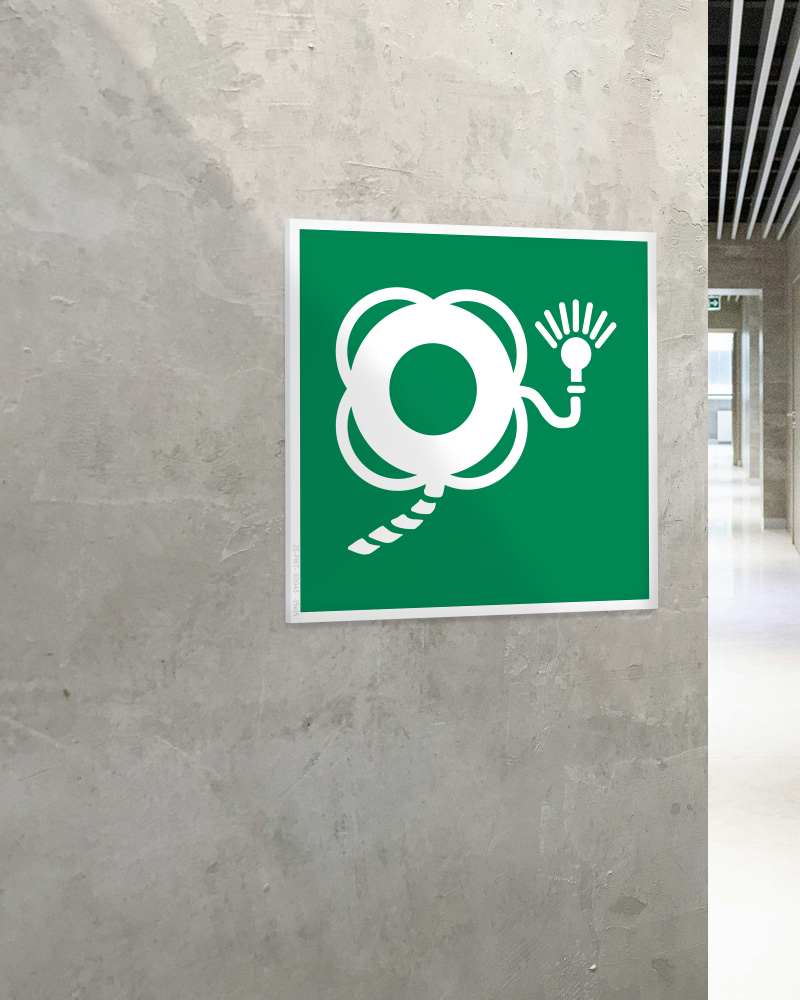 Stickershop - Pojas za spasavanje sa svetlom i užetom – ISO E043