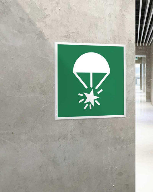 Stickershop - Raketna signalna baklja sa padobranom – ISO E049